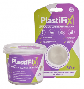 Замазка сантехническая Plasti Fix , банка 50 гр фото 2 Замазка сантехническая Plasti Fix , банка 50 гр фото 2