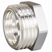 Футорка DN15х8 (1/2" НР х 1/4" ВР) латунь никель