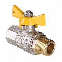 Кран шар. газ. VALGAS, рукоятка бабочка 3/4" вн.-нар.