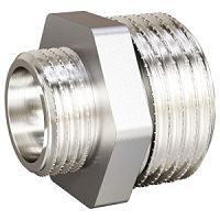 Ниппель переходной DN20х10 (3/4"НР х 3/8"НР) латунь никель