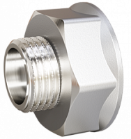 Переход DN20х15 (3/4"ВР х 1/2"НР) латунь никель